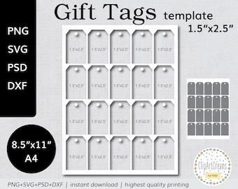 gift tag template etsy template gift tags