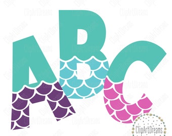 Download Mermaid Alphabet Etsy
