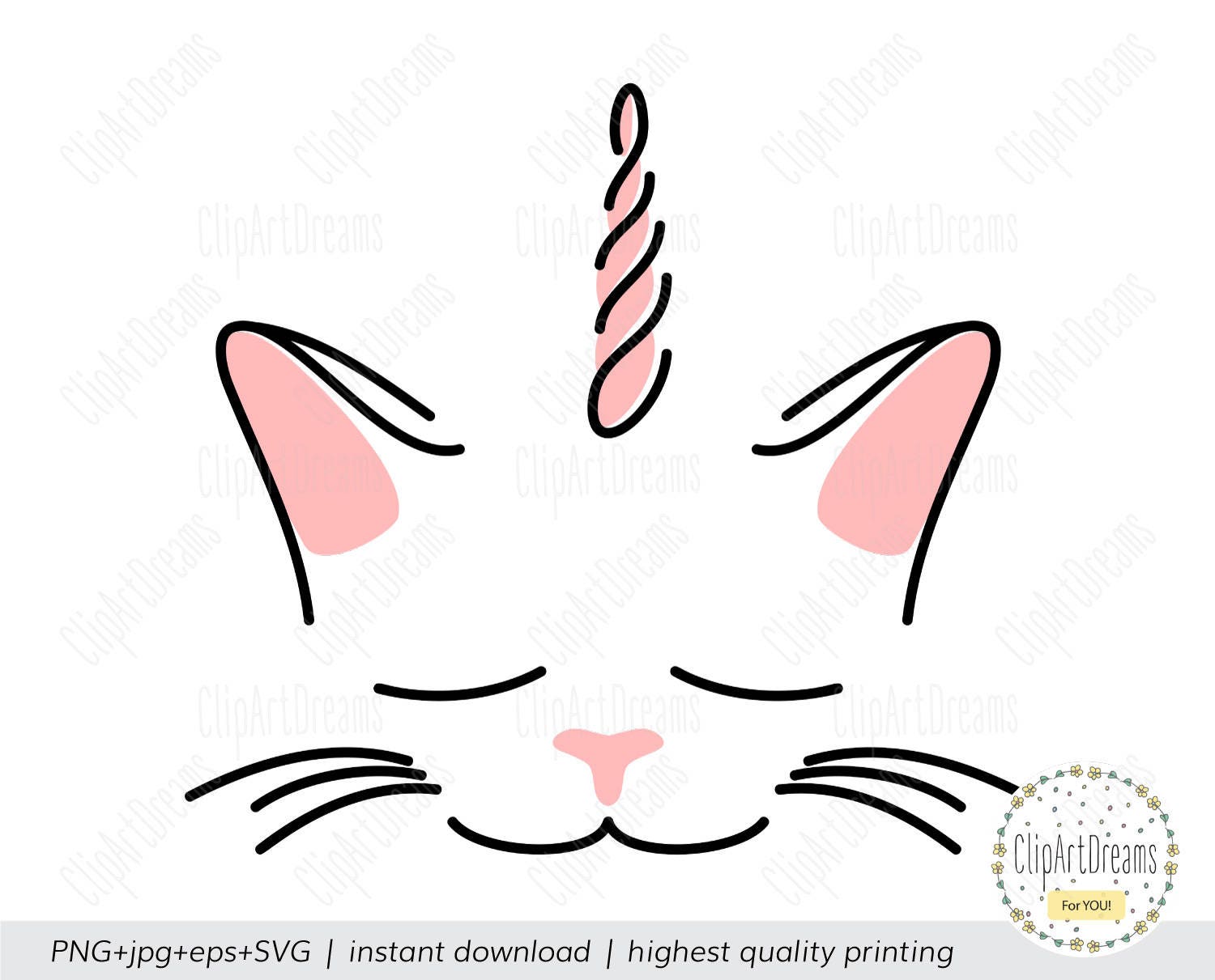 Caticorn SVG Kitticorn Svg Cat lover gift svg cut file | Etsy