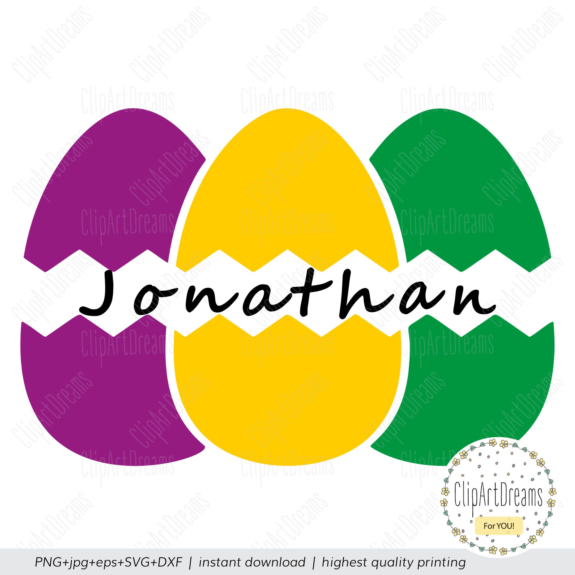 Download Split Easter Eggs SVG Easter Monogram Easter eggs Split ...