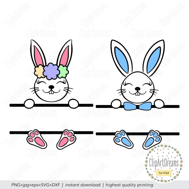 Download Easter Split Monogram Svg Basket Monogram Bunny Svg Baby Girl Boy Birthday Silhouette Cricut Cut Files Dxf Png Easter Bunny Svg Easter Svg Clip Art Art Collectibles