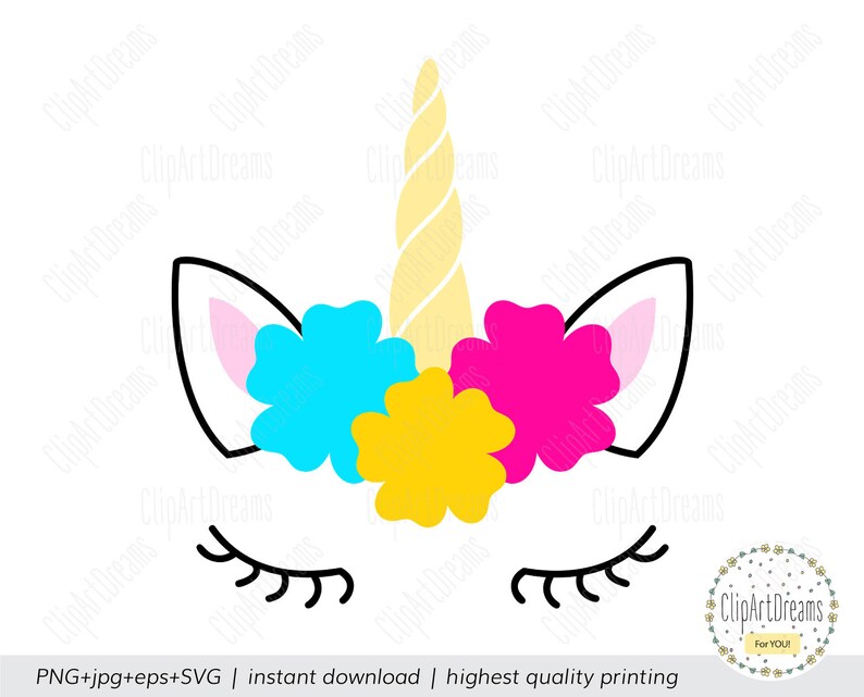 Free Free 211 Unicorn With Flower Crown Svg SVG PNG EPS DXF File