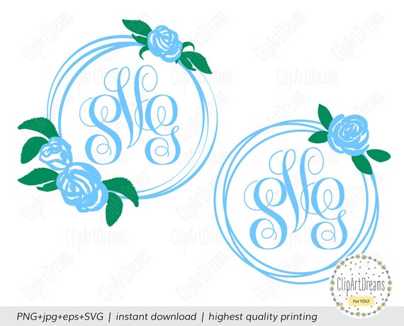 Free Free 94 Flower Monogram Frame Svg SVG PNG EPS DXF File