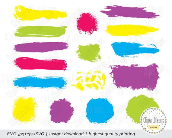 Download Paint Brush Stroke Svg Banner Splatter Bundle Svg Cut Files Etsy