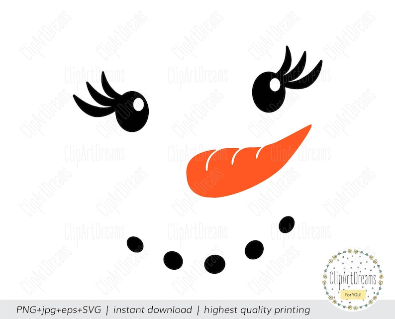 Download Lady Snowman Face Dxf Girl Snowman Clipart Png Winter Svg Cutting Files Cut File For Silhouette Cricut Dxf Snowman Svg Snowman Face Svg Clip Art Art Collectibles Minyamarket Com