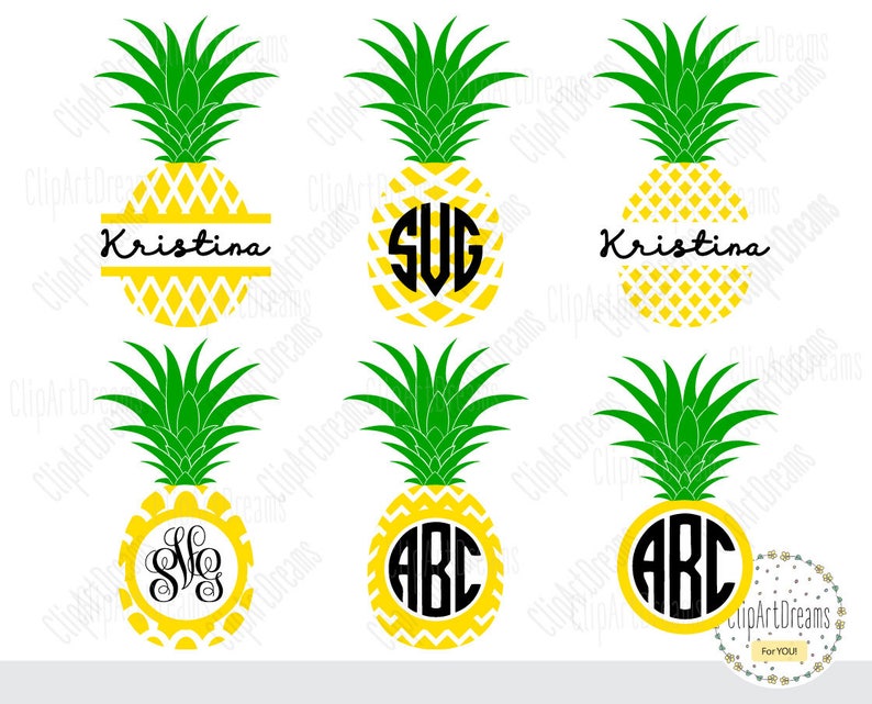 Download Pineapple Monogram SVG Frame Svg Cut Files Svg files for ...
