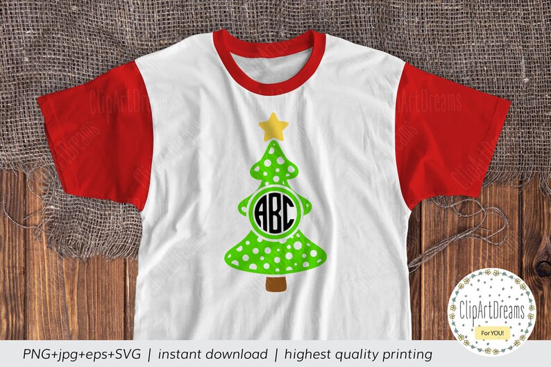 Download Christmas Tree Monogram Svg Christmas Tree Polka Dot Monogram Frame Svg Cut Files Files For Cricut Silhouette Studio Dxf Cutting File Png Clip Art Art Collectibles