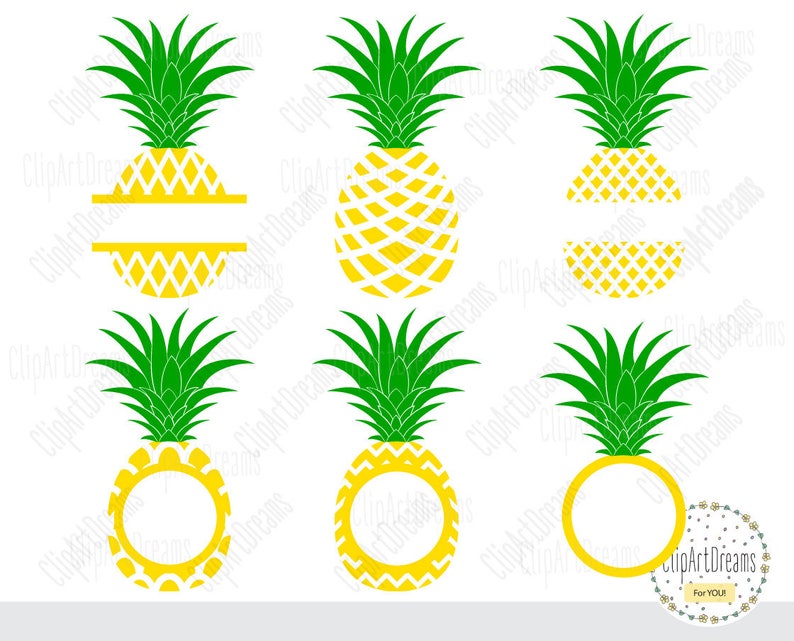 Download Pineapple Monogram SVG Frame Svg Cut Files Svg files for | Etsy