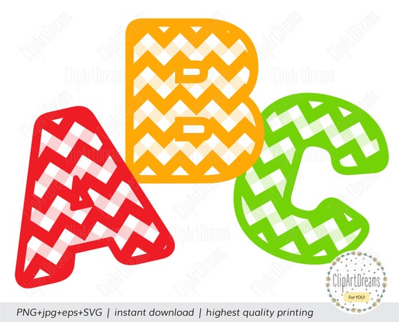 Chevron Font Svg Chevron Zebra Letters Alphabet Svg Files Etsy