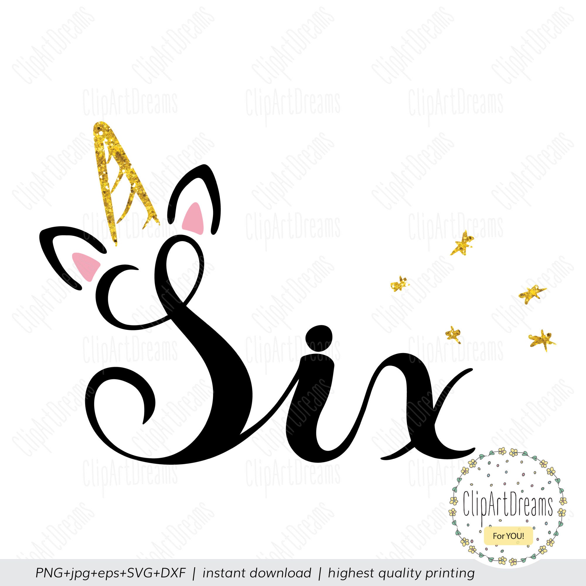 Download 6th Unicorn Birthday Svg Six Birthday Girl Svg Sixth Boy Cut Etsy