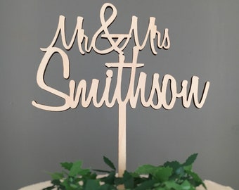 Personalised Mr & Mrs wedding Cake Topper