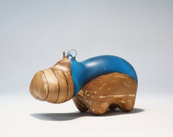 Hippopotamus, Wood art, Epoxy resin, Sculpture, Art, Wood carving, Wood sculpture, Wood art, Wooden decoration, Hand made, wooden Hippo