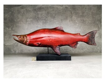 鮭 サケ サーモン Salmon 木彫り 彫刻 il_340x270.3860650923_cill.jpg