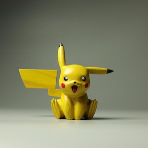 Wooden Pikachu Sculpture #2