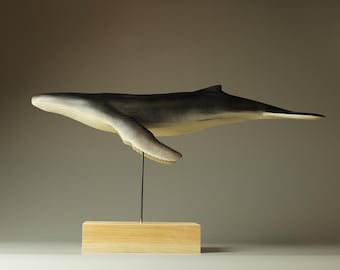 木製のクジラの彫刻（WB3） - Etsy 日本