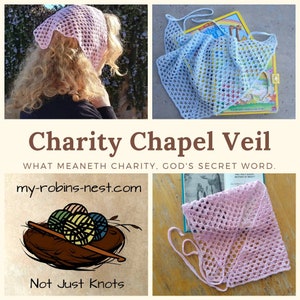 Charity Chapel Veil A veil for young girls to wear to Mass. A beautiful Catholic headcovering. image 1