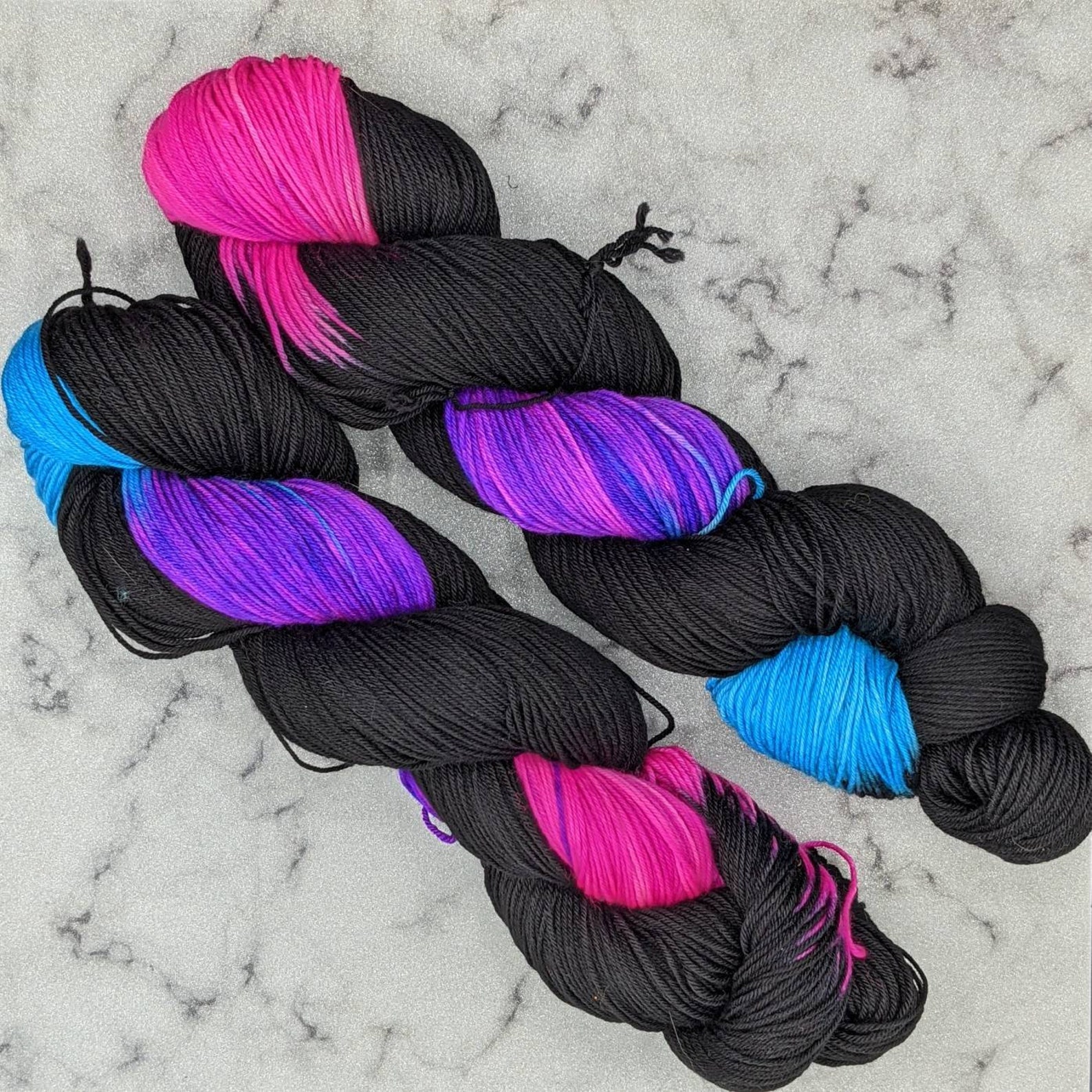 Hand Dyed Yarn Bi Pride Dark. A Neon Bi Pride Flag With - Etsy