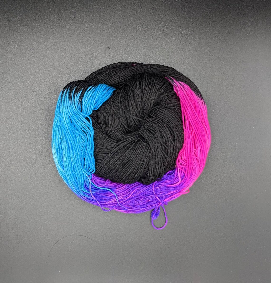 Hand Dyed Yarn Bi Pride Dark. A Neon Bi Pride Flag With - Etsy