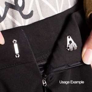 Metal Hook & Eye Fasteners, Trousers/ Skirts/ Pants/ Suit Waistband Fasteners, Sturdy Metal Hook Bars Clip Clasp (3 Style)