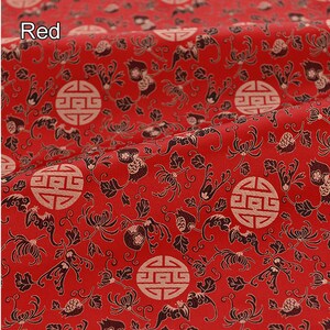 Chinese Traditional Floral Jacquard Brocade Fabric Floral Curtain