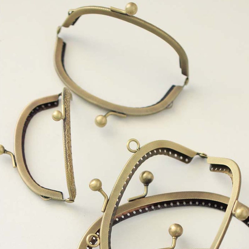Clutch Frame Supplies, Curved Purse Frame, Retro Sewing Clutch Purse Frame, Bronze Metal Purse Accessories Hardware(8.5/10.5/12.5/16.5/20cm) image 4