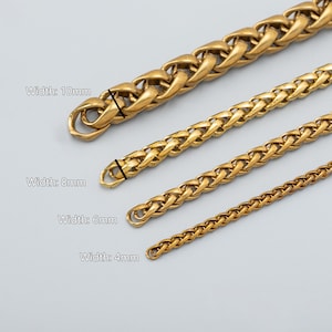 Chain for Bag Handbag Purse Strap Leathercraft DIY Project, Solid Brass Chunky Metal Chain, Unfinished Thick Rope Chain Hardware Supplies