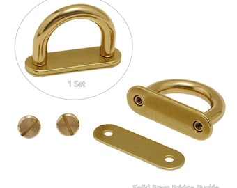 Good Quality Arch Bridge Buckle Handbag Chain Connector, Solid Brass D Ring Screw Back Bag Hardware, Purse Belt Strap Loop Luggage Accessory