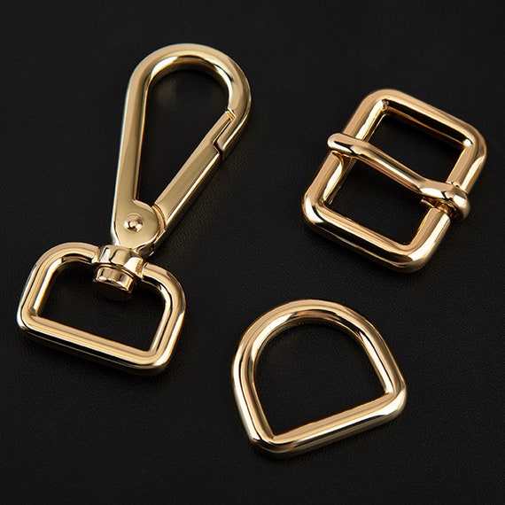 Bag Hardware Supplies, Set of Swivel Hook, Pin Buckle and D Ring