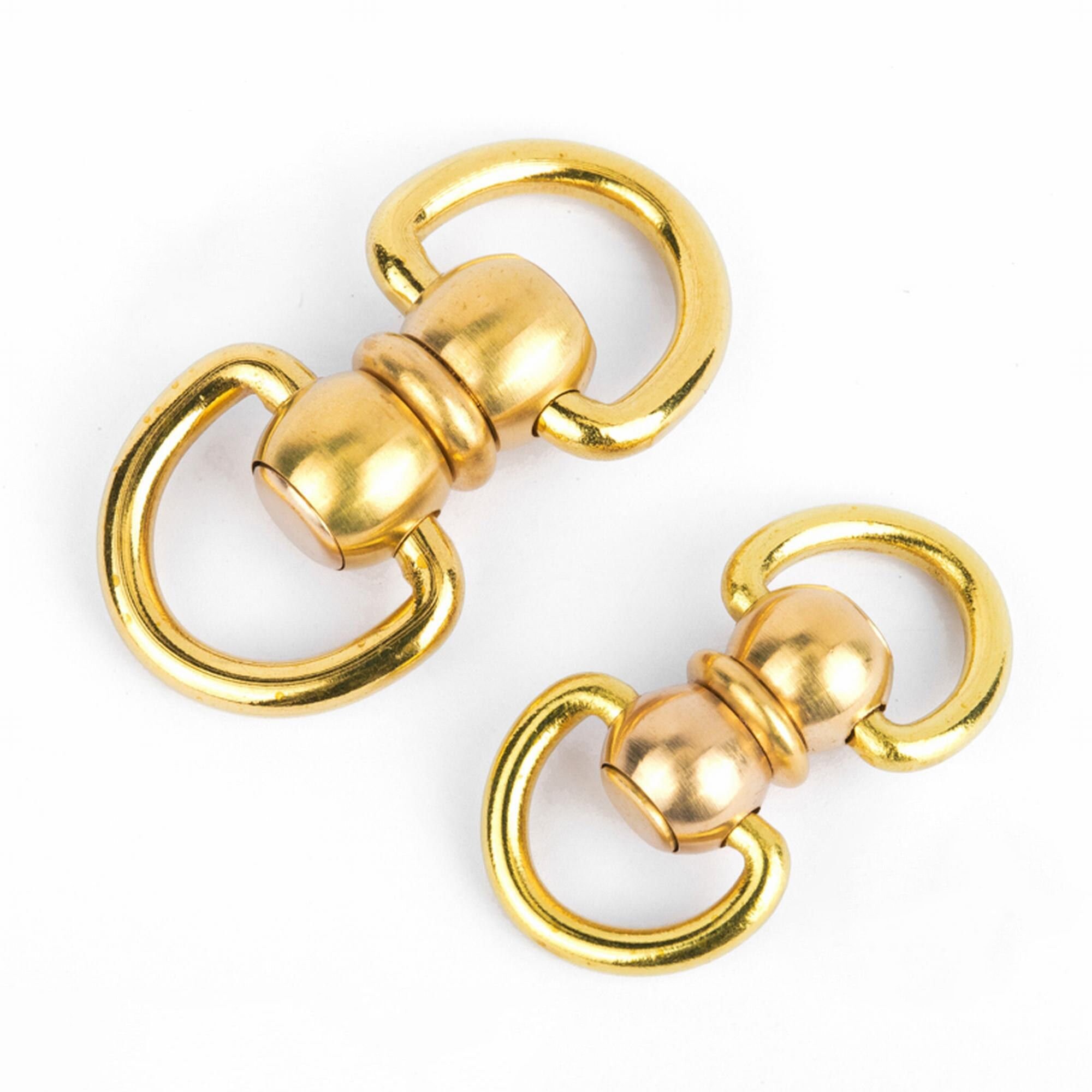 D-ring Wallet Swivel Post Screw Connector, Solid Brass Ball Post ...