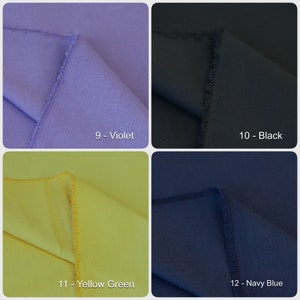 Toile, 100 % coton épais et solide, tissu pour canapé, tissu d'ameublement, tissu pour sacs/rideaux/pantalons/sacs fourre-tout 20 couleurs image 4