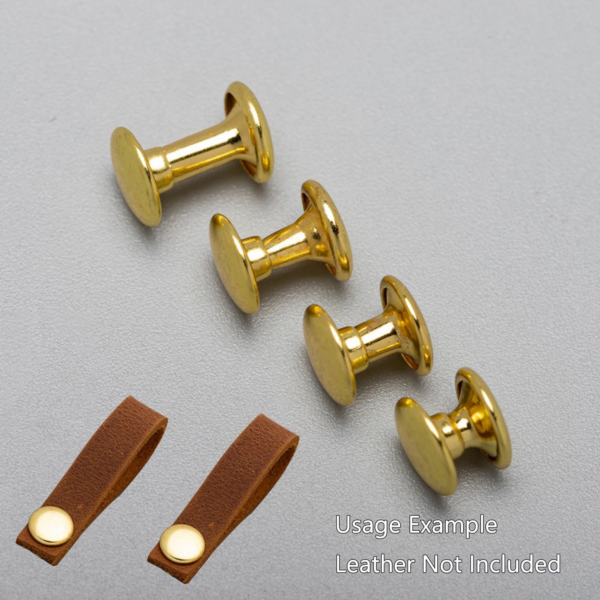 Lot De 20 Rivets Tête Plate En Laiton (6,5mm) : Pour Réparer Et Décorer Tes Projets En Cuir