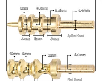 Lederrand riltips, messing lederbewerkingsgereedschap benodigdheden, lederen rand versieren soldeer messing kop tips Hardware