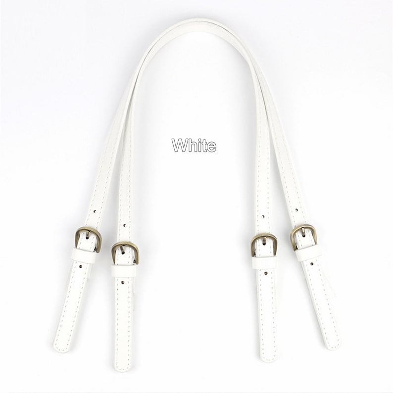 Bag Handles with Buckles, PU Leather Adjustable Strap for Handbag, Purse Handle Replacement, Tote Bag Hardware Accessories 65-71cm image 10