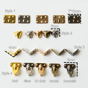 Puppentaschenherstellung, winzige kleine Metallgeldbeutelschlösser / L-Form-Geldbeutelkante / Ecke, BJD-Puppentaschenbeschläge, Mini-Puppen-Nähhandwerkszubehör