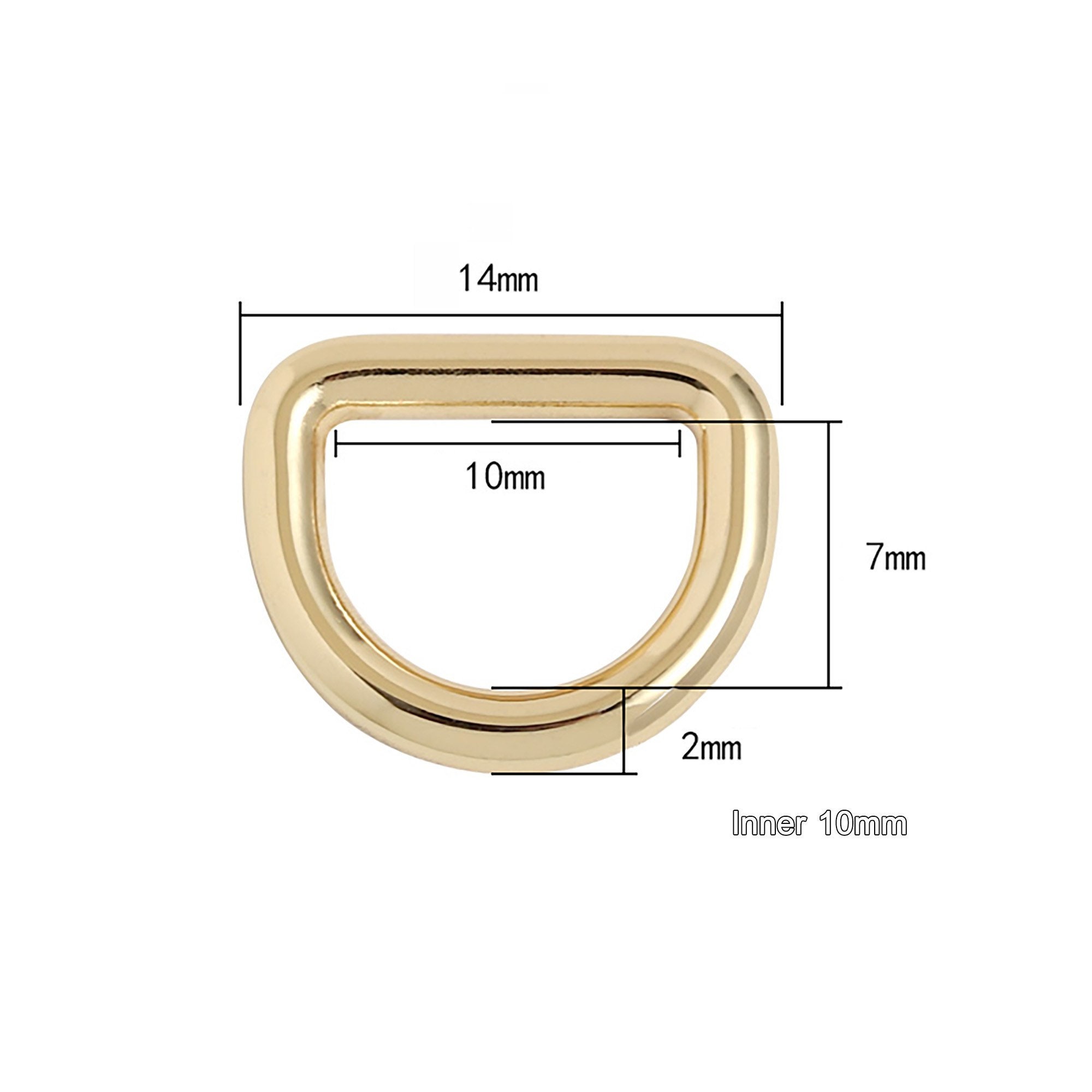 Seamless D Rings for Strap Bag Purse Belt Leather Craft, Metal D Ring ...