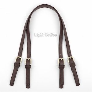 Bag Handles with Buckles, PU Leather Adjustable Strap for Handbag, Purse Handle Replacement, Tote Bag Hardware Accessories 65-71cm image 8