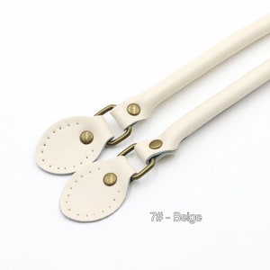 Short Bag Handle for Crochet Bag, Genuine Leather Sewing Handbag Handle, Braided Bag Sewing Handle Supplies, Women Bag Handle Accessories image 10