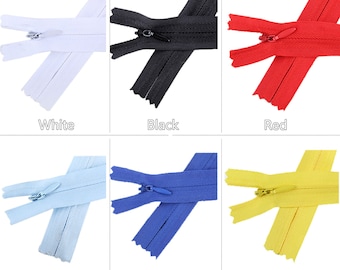Invisible Zippers, Closed-End Concealed Zippers, Hide Zipper, Secret Zipper for Skirt / Dress/ Skirts/ Pillow- Select Color & Length