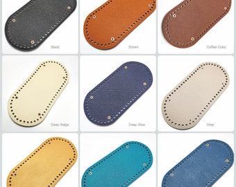 Set 4 Fondi Per Borse Uncinetto Ovale 22x10cm - Base Pelle PU Con Fori Per Maglieria - Foto 8