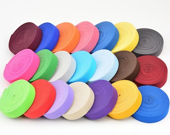 Banda elástica de 20 mm cortada a medida - Cinta elástica - Cintas elásticas de costura - Accesorios de ropa (blanco/negro/rojo/verde/gris/azul/rosa)