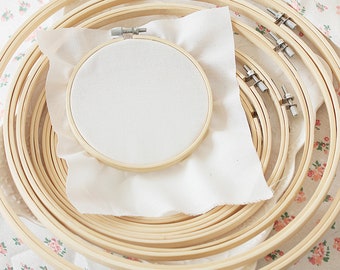 Embroidery Hoop, Bamboo Embroidery Frame, Round Shape Ring Cross Stitch Display Frame, Stitching Hoop, Embroidery Needlework Display(7 Size)