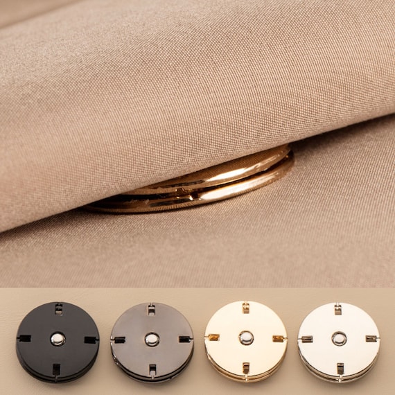 Magnetic Snap Fastener / Bag Closure (Sew In) Gun Metal Magnetic Snap Fastener / Bag Closure (Sew In) Gun Metal