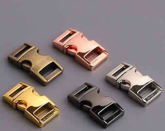 Strong Metal Side Release Buckle - Pet Collar Outdoor Camping Backpack Bag Quick Release Hardware Accessory - Clip Lock for Belt Strap(10mm)