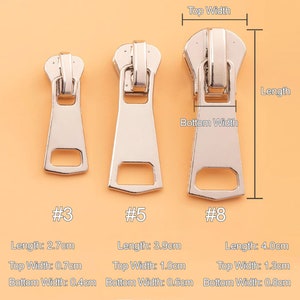 Zipper Pull Replacement, Zipper Head Pull Fastener, #3 #5 #8 Metal & Molded Zipper Repair Kit, Bag Handbag Accessories Hardware Repair
