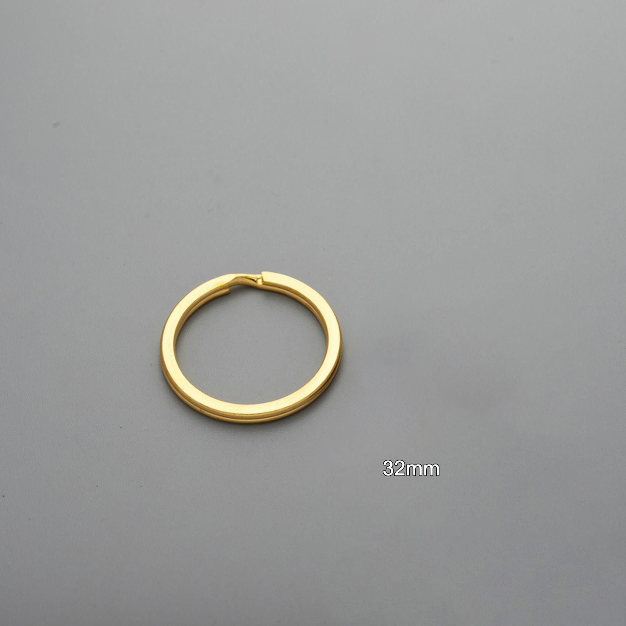 Key Ring Normal Thick Key Ring Supplies, Solid Brass Flat Split Keyring, Round Key ...