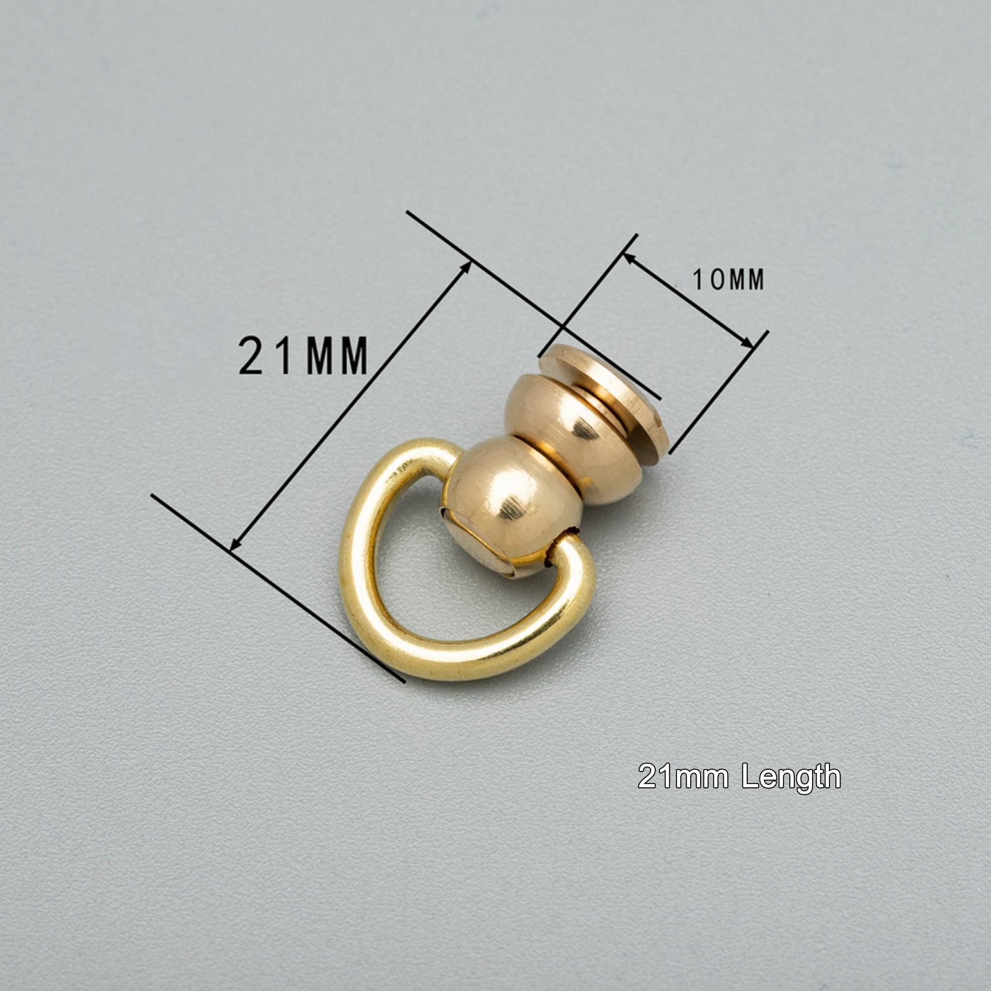 Rivets Forkey Rings Screw Rivets Swivel D Ring,solid Brass Studs Back Pull Ring Button ...