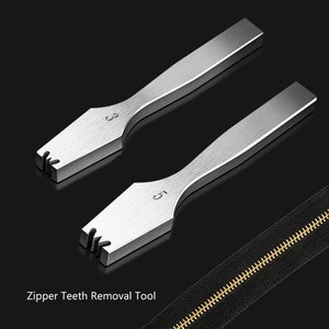 Zipper Teeth Removal Tool, 304 Stainless Steel Zipper Repair Tool, #3 #5 Zipper Gear Teeth Remover, Scoops Cutter DIY Repair Tools