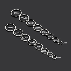 304 Stainless Steel Flat Keyring, Key Split Rings Supplies,Thick Metal Key Ring Connector,DIY Project Hardware Accessories(15/20/25/30/35mm)
