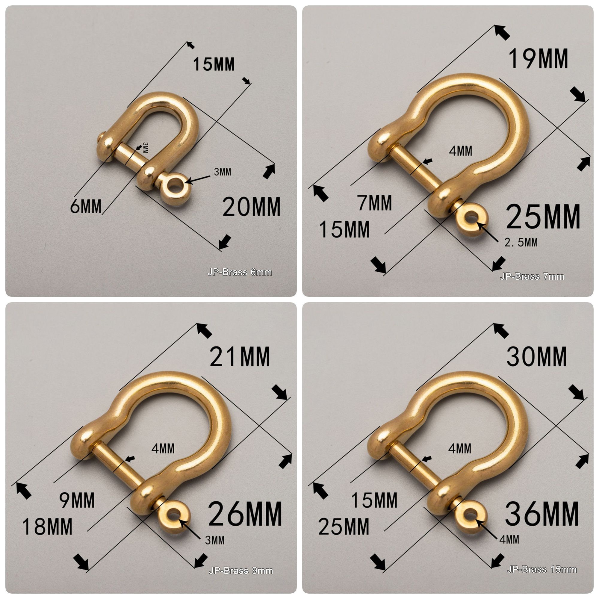 Shackle Rod Brass Anchor Shackle, Screw Clasp Lock,horseshoe D Ring,solid Brass U ...