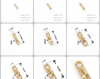 Sturdy Swivel Double Head Hook Connector, Solid Brass Swivel Head Buckle For Keychain Key Ring DIY Leather Craft, Key Chain Joint Accessory
